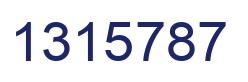 Número 1315787 imagen azul