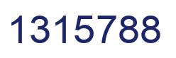 Number 1315788 blue image