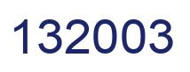 Number 132003 blue image