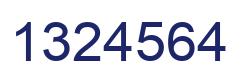 Number 1324564 blue image