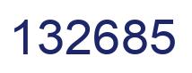 Number 132685 blue image