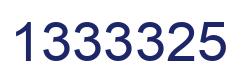 Number 1333325 blue image