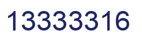 Number 13333316 blue image