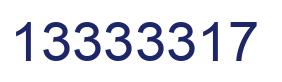 Number 13333317 blue image