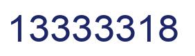Number 13333318 blue image