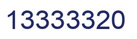 Number 13333320 blue image