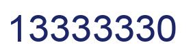 Number 13333330 blue image