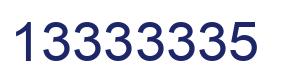 Number 13333335 blue image