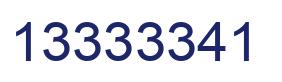 Number 13333341 blue image