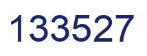 Number 133527 blue image