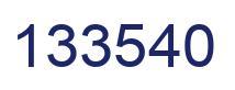 Number 133540 blue image