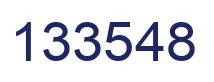 Number 133548 blue image