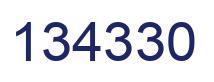 Number 134330 blue image