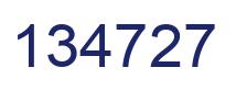 Number 134727 blue image