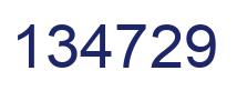 Number 134729 blue image