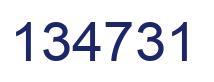 Number 134731 blue image