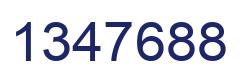 Number 1347688 blue image