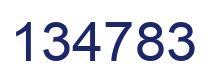 Number 134783 blue image