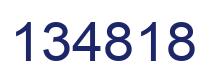 Number 134818 blue image