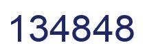 Number 134848 blue image