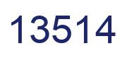 Number 13514 blue image