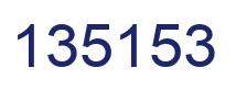 Number 135153 blue image