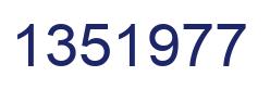 Number 1351977 blue image