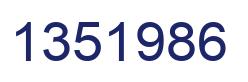 Número 1351986 imagen azul