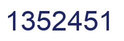 Number 1352451 blue image
