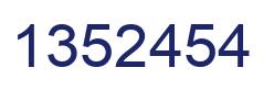Number 1352454 blue image