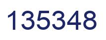 Number 135348 blue image