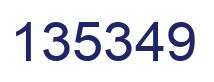 Number 135349 blue image
