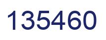 Number 135460 blue image