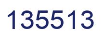 Number 135513 blue image