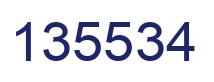 Number 135534 blue image