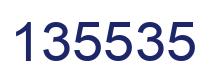 Number 135535 blue image