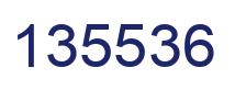 Number 135536 blue image