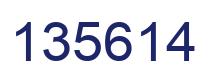 Number 135614 blue image