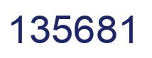 Number 135681 blue image