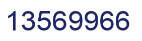 Number 13569966 blue image