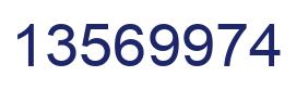 Number 13569974 blue image