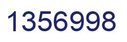 Number 1356998 blue image