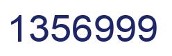 Number 1356999 blue image