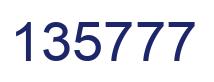 Number 135777 blue image