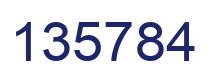 Number 135784 blue image