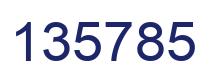 Number 135785 blue image