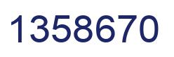 Number 1358670 blue image