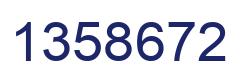 Number 1358672 blue image