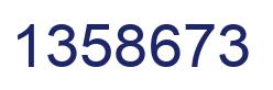 Number 1358673 blue image