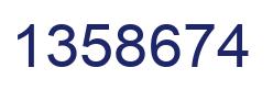 Number 1358674 blue image